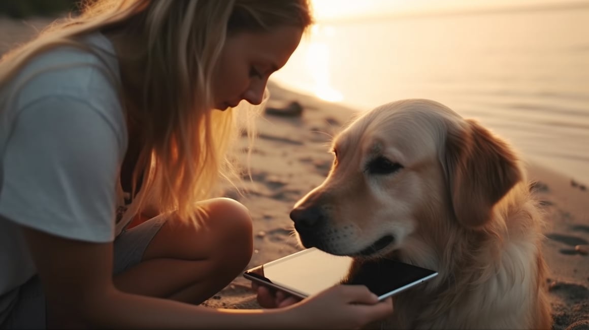 Summer Distractions: A Golden Retriever's Interruption