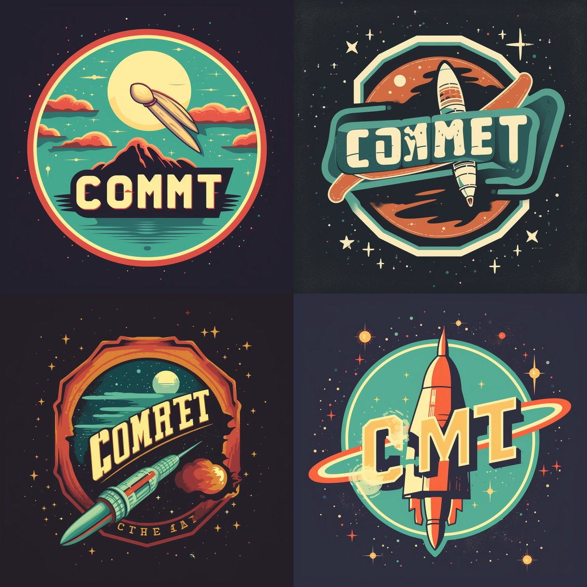 Retro Comet Logo Sticker Midway Design Update