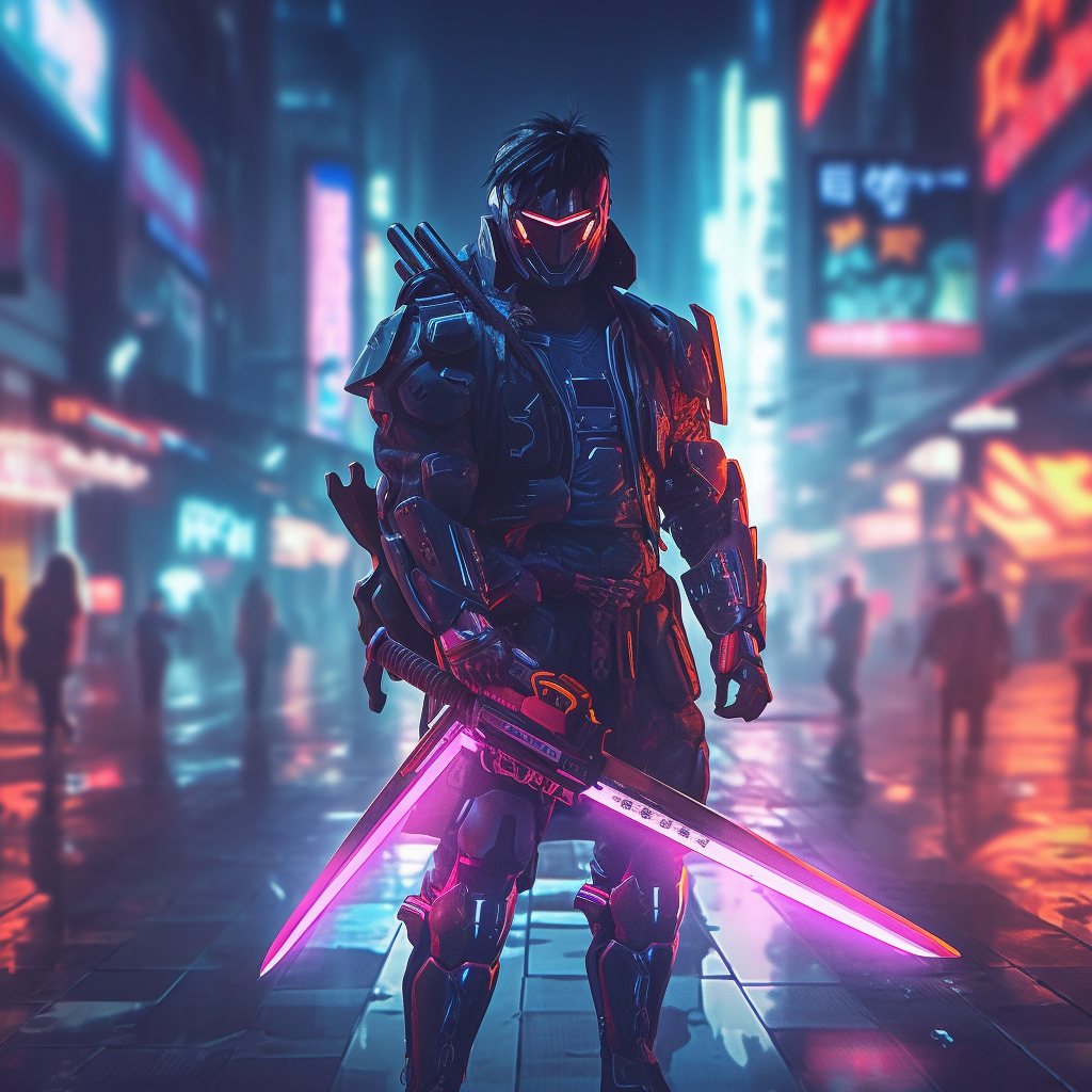Neon Samurai: Futuristic Odyssey