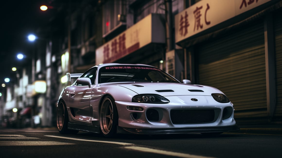 Midnight Cruising: Supra MK4 Voyage in Japan