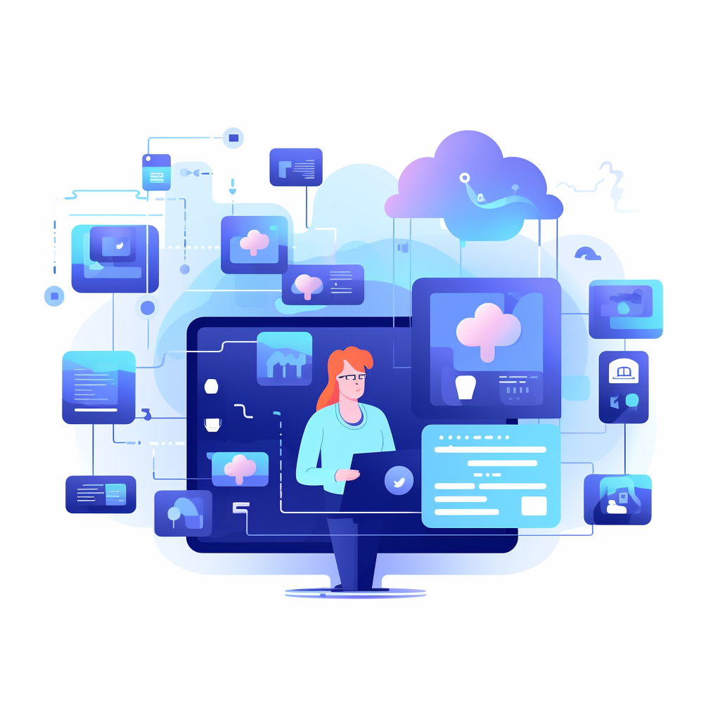 AI Video Processing in the Cloud Vector Illustration Prompt | NeoPrompt