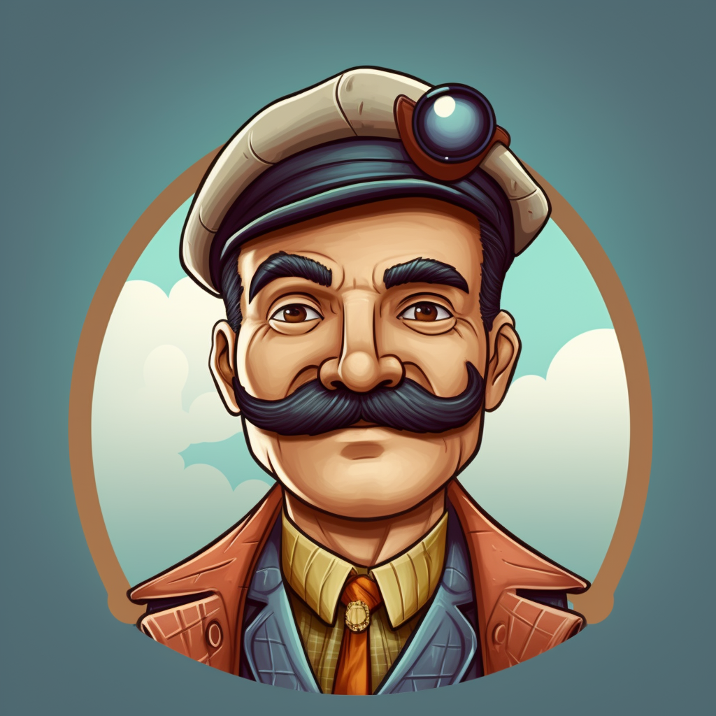 Classic Aviator Cartoon App Logo Concept