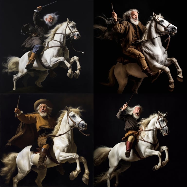 Caravaggio's Recoil: The Fall of the Aged Rider Prompt | NeoPrompt
