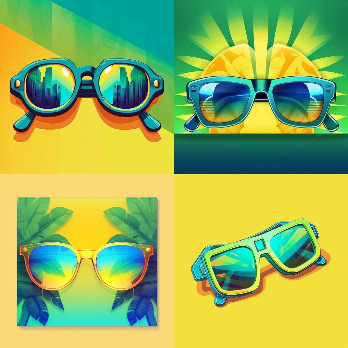 Summertime Futuristic Sunglasses: A Pop Art Journey