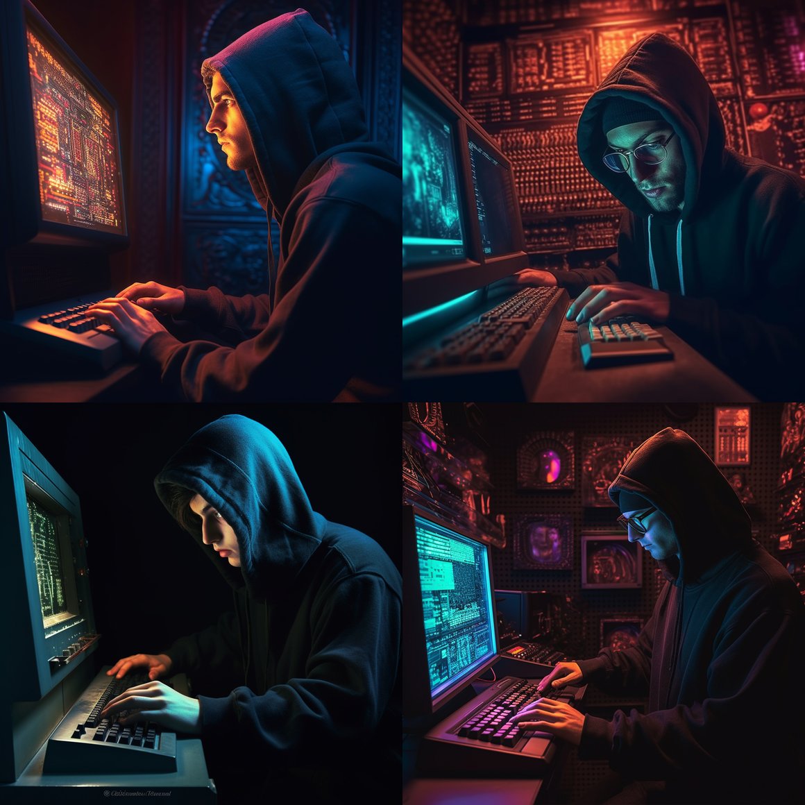 Retro Cyber Invasion: A Mid-Journey into 90's Hacking Realm