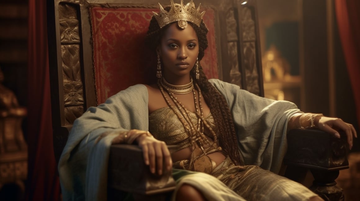 Sudanese Queen Reigns - 8K Mid-Journey Closeup