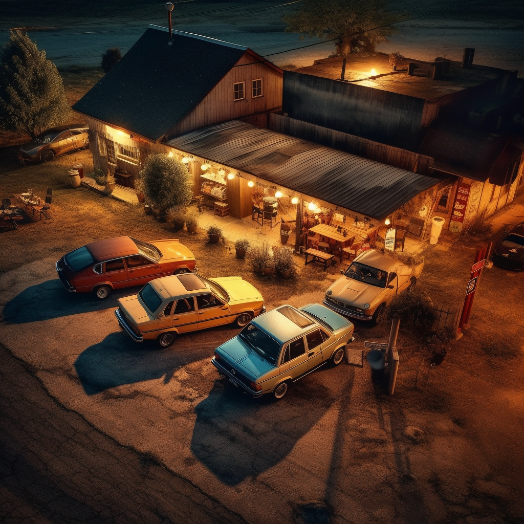 Classic Iron: A Mid-Journey Pause at a Lonely Diner