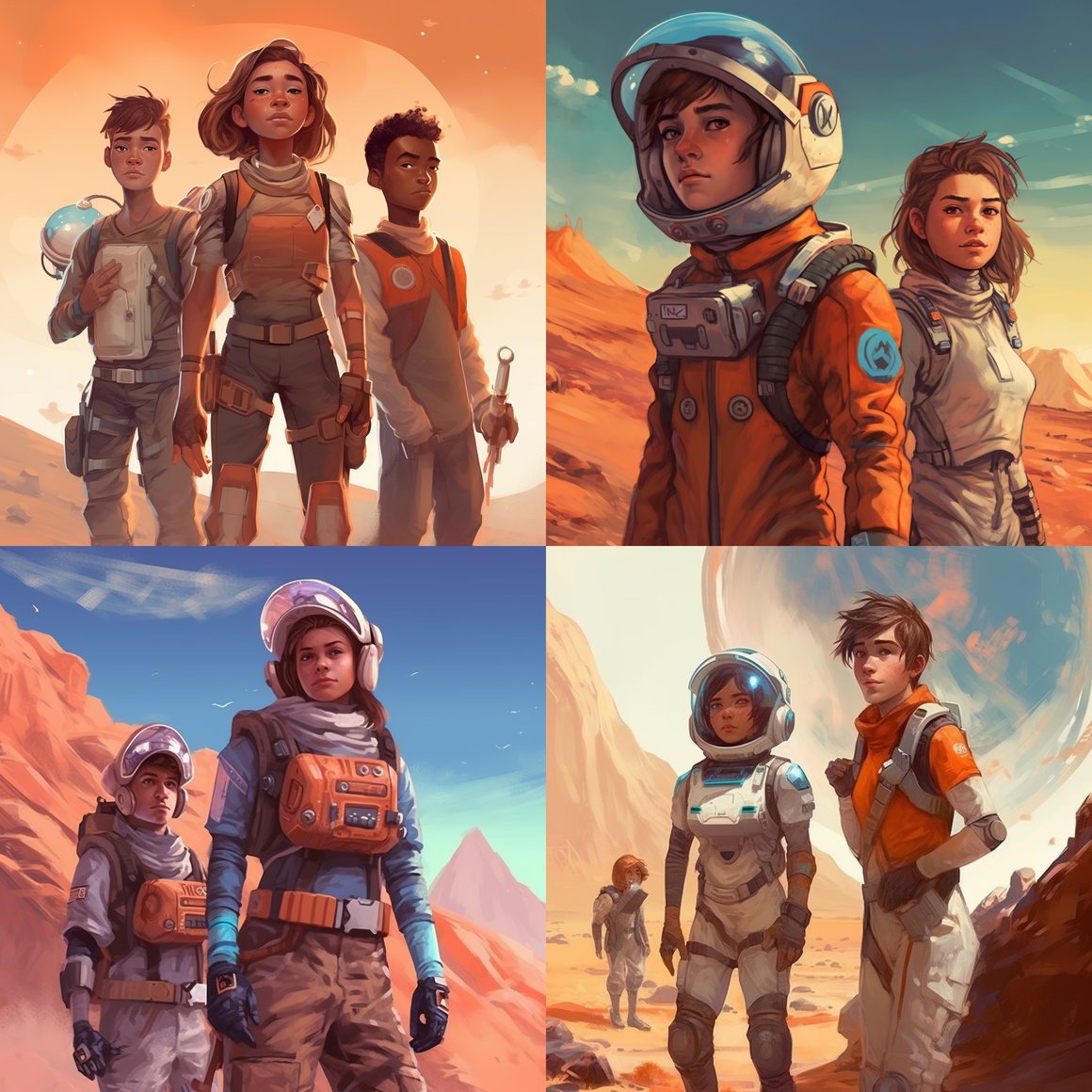Character Concepts for a Teen Sci-Fi Odyssey Prompt | NeoPrompt