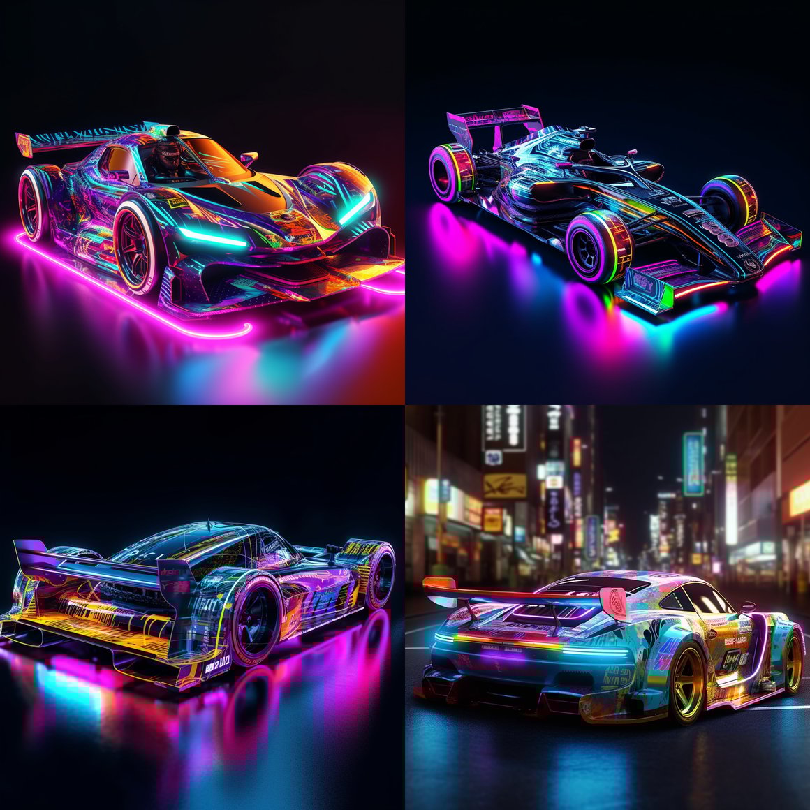 Neon Nightfall: Hyper-Realistic Tokyo Racing
