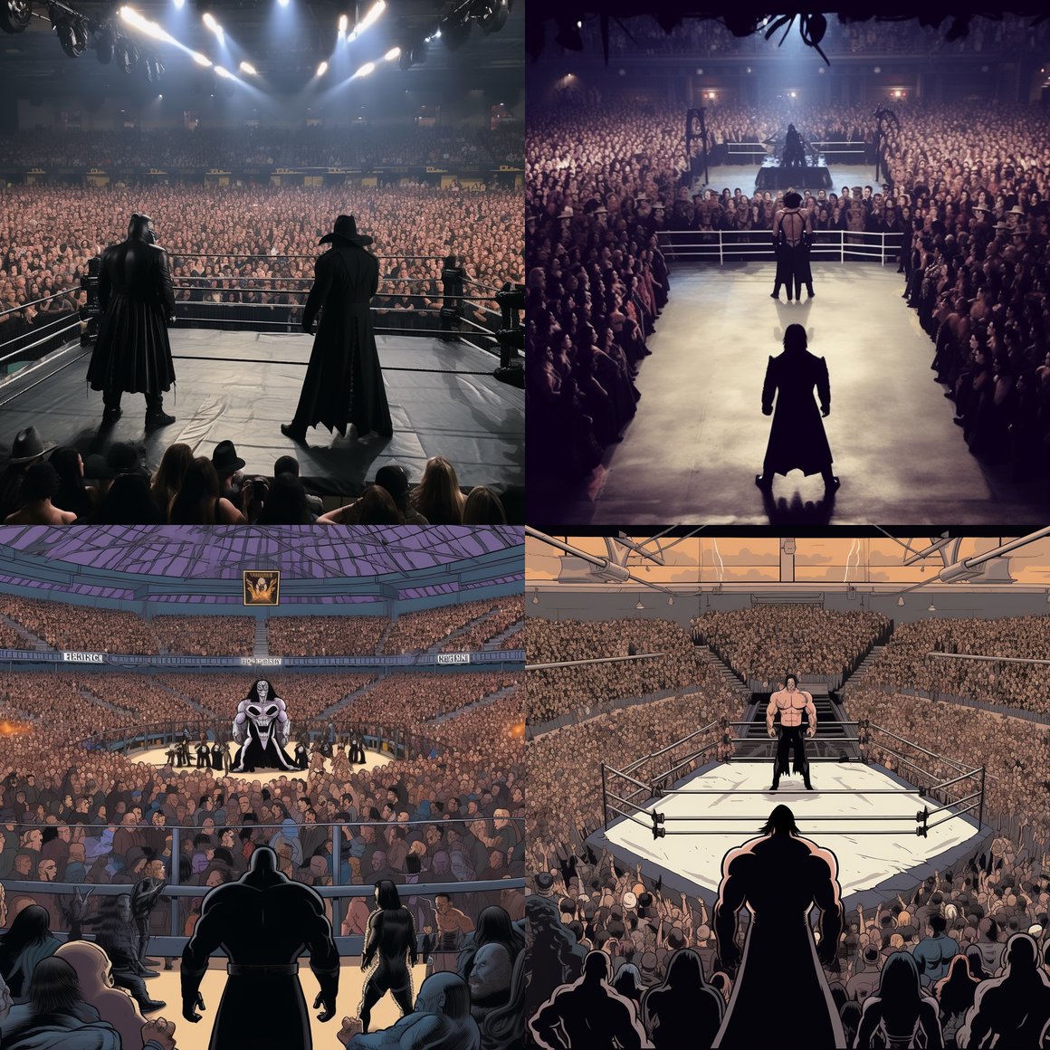Clash of Titans: The Undertaker vs Sting Mid-Match Standoff