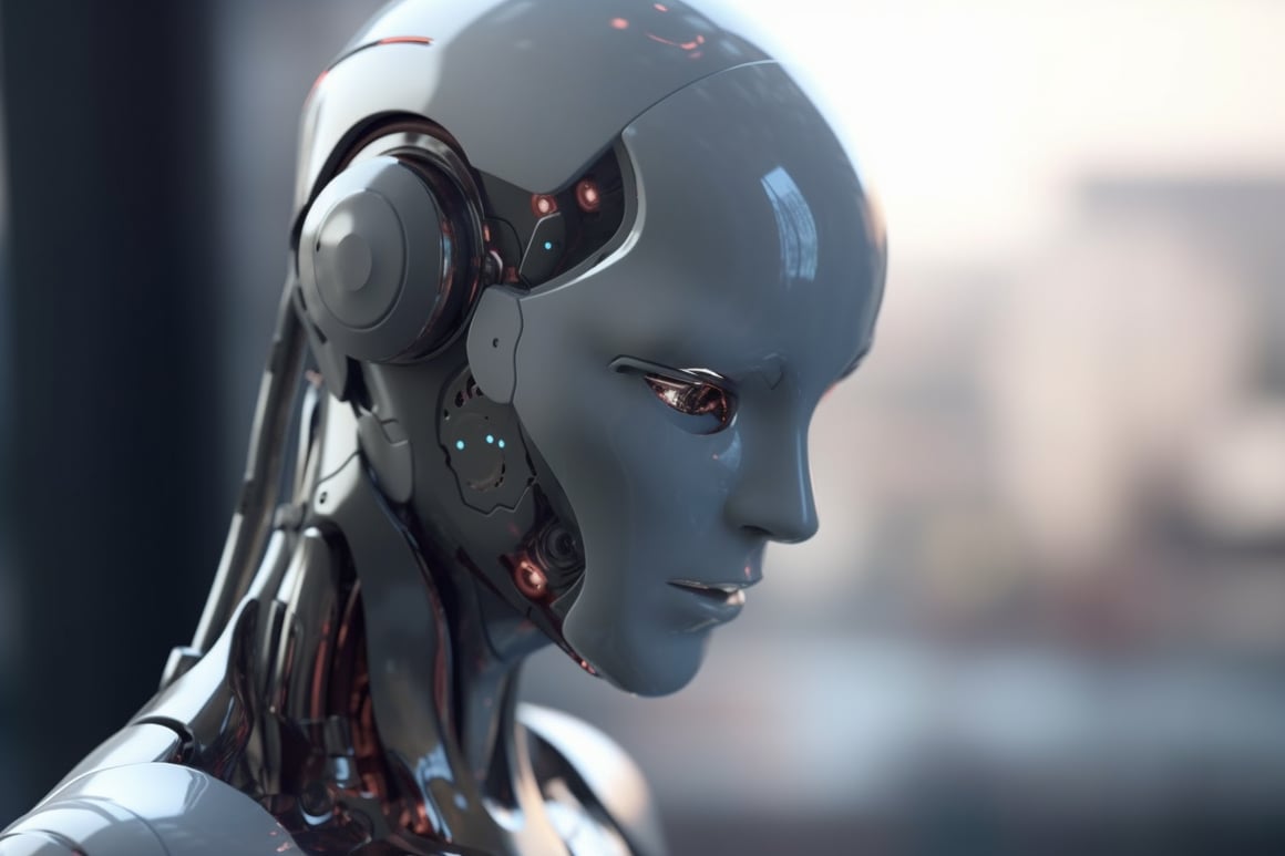 Ultra-Realistic 4K HDR Chatbot Icone with Natural Lighting and Depth of Field Settings