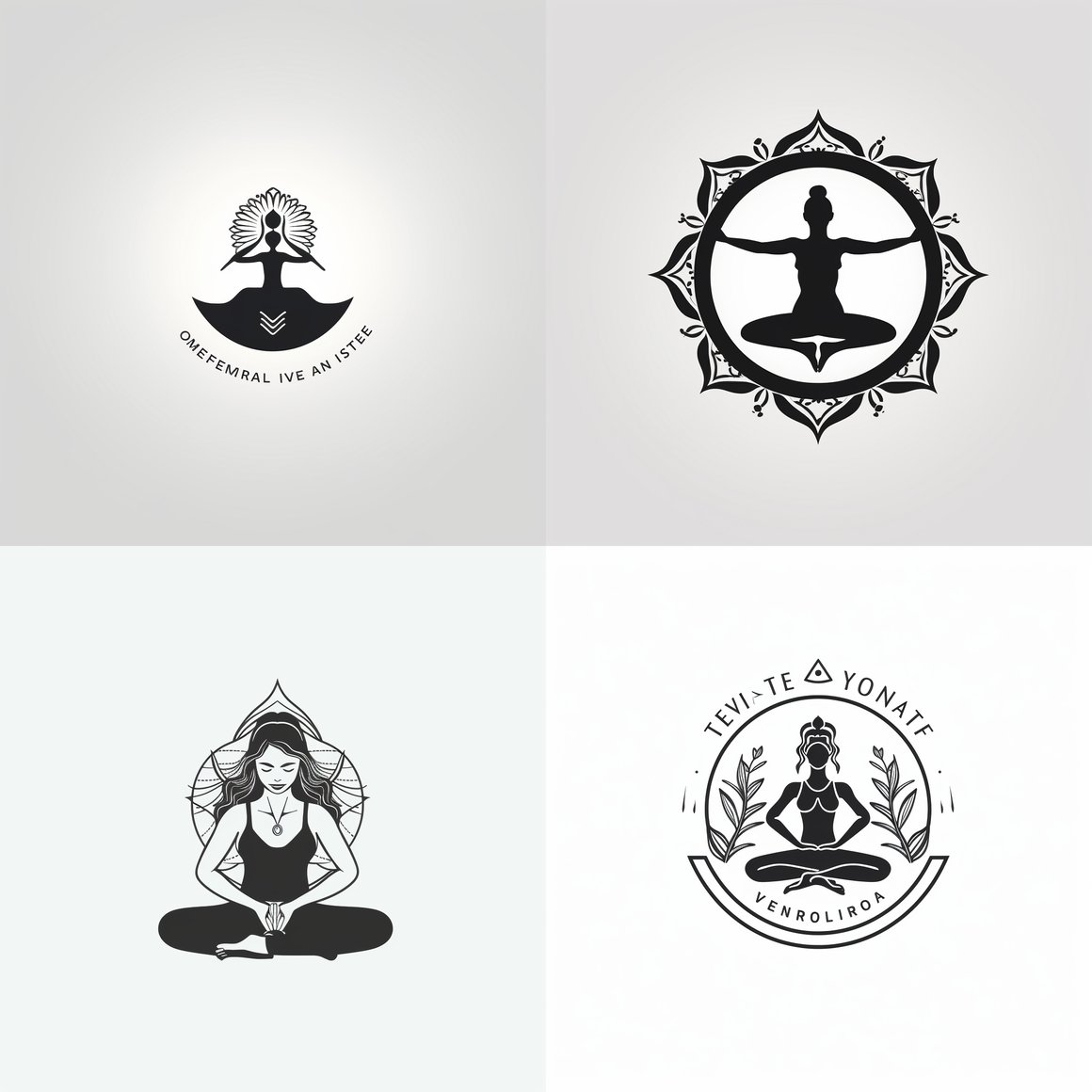 Suggestion de logo minimaliste pour une marque de yoga