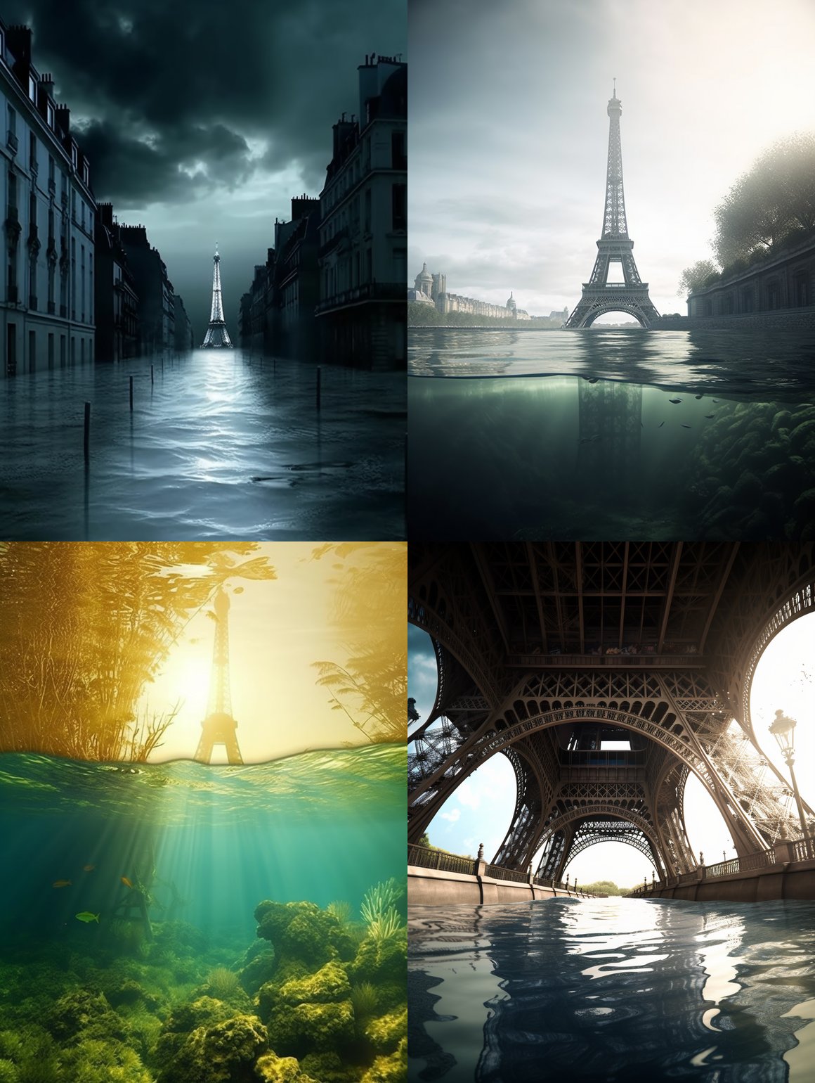 Submerged Paris: A Photorealistic Underwater Odyssey