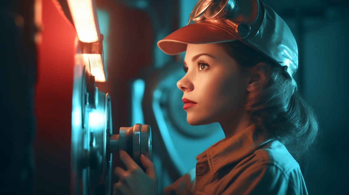 Retro Futuristic Mechanic Woman: A Mid-Journey Snapshot