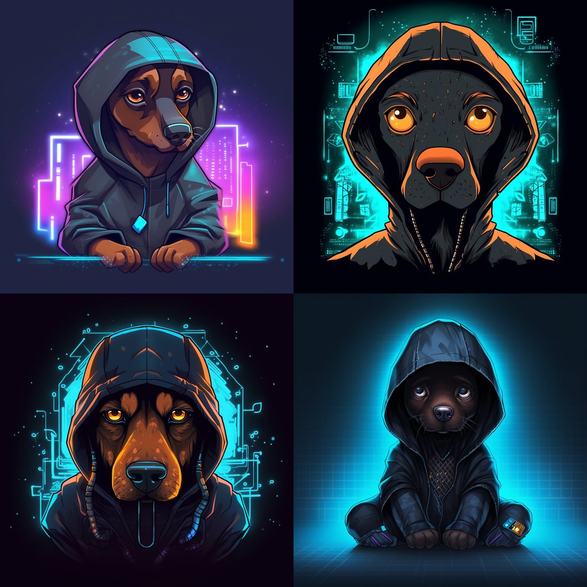 Neon Shadows: Bingo's Cybernetic Canine Chronicles