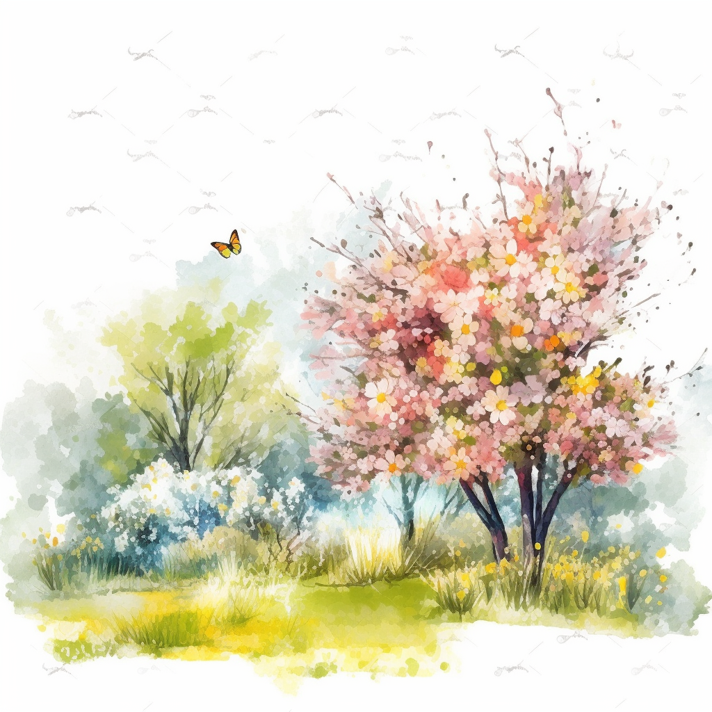 Mid-Travel Spring Clipart Collection in 2:3 Ratio