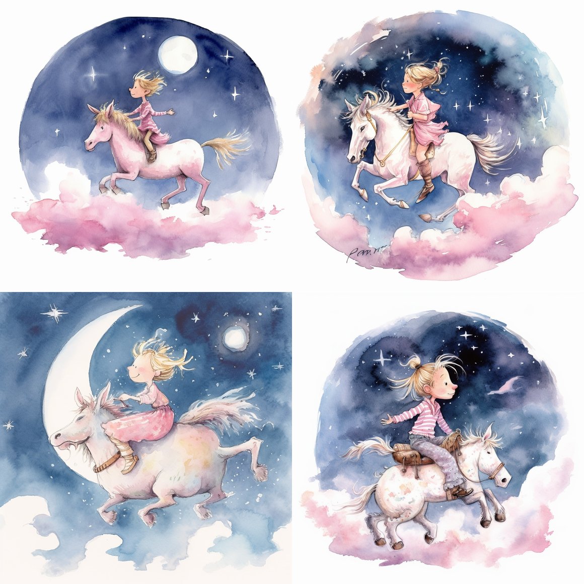 Midnight Dream Ride: A Quentin Blake Inspired Journey