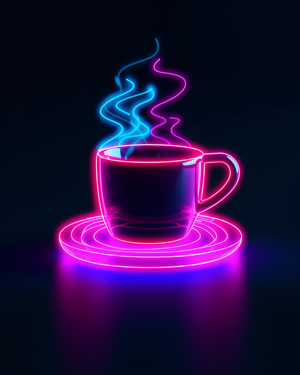 Neon Nights: Dynamic Coffee Journey