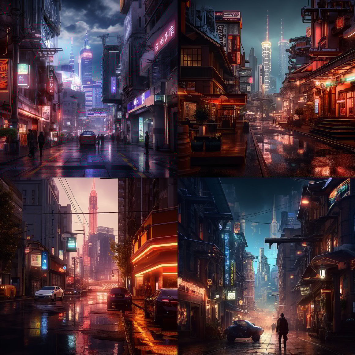Neon Shadows: A Mid-Journey through Cyberpunk Frankfurt