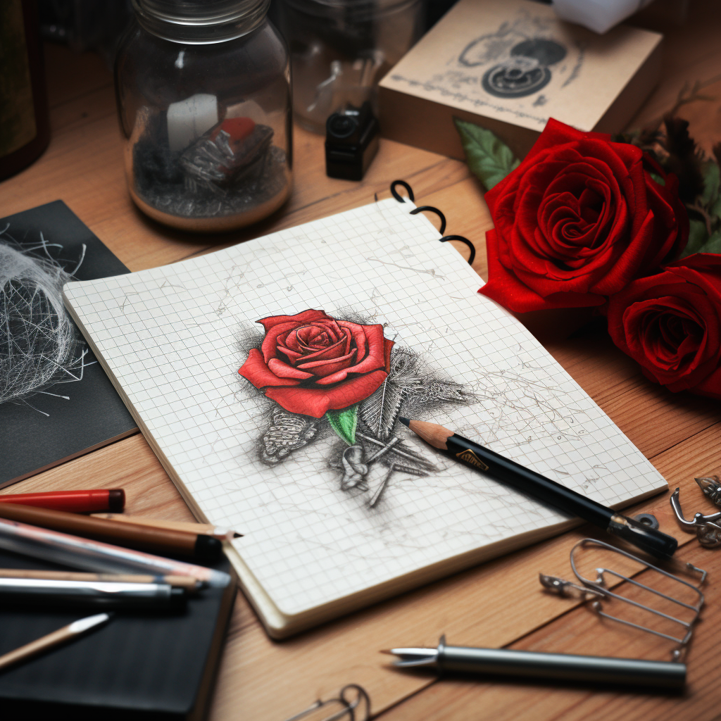 Artistic Interlude: Tattoo Sketching in Progress
