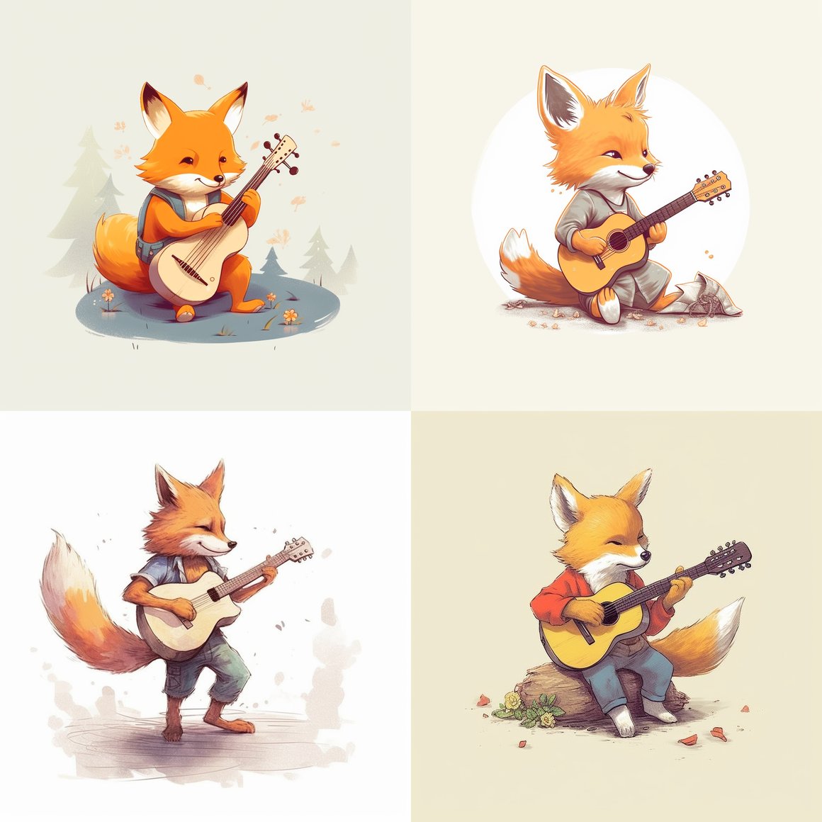 A Sun-Drenched Fox Illustration in the Style of Sendak and Kaluta