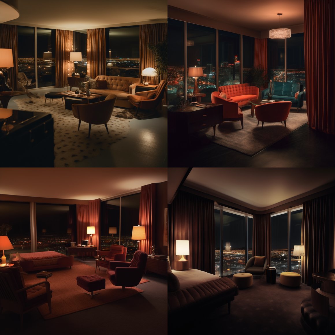 Midnight Bliss in Vegas: Art Deco Hotel Suite