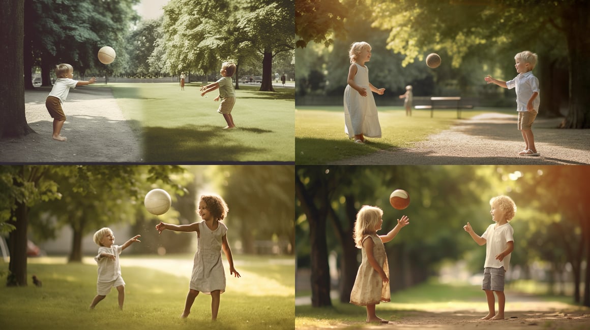 Summer Frollicking: Children at Play
