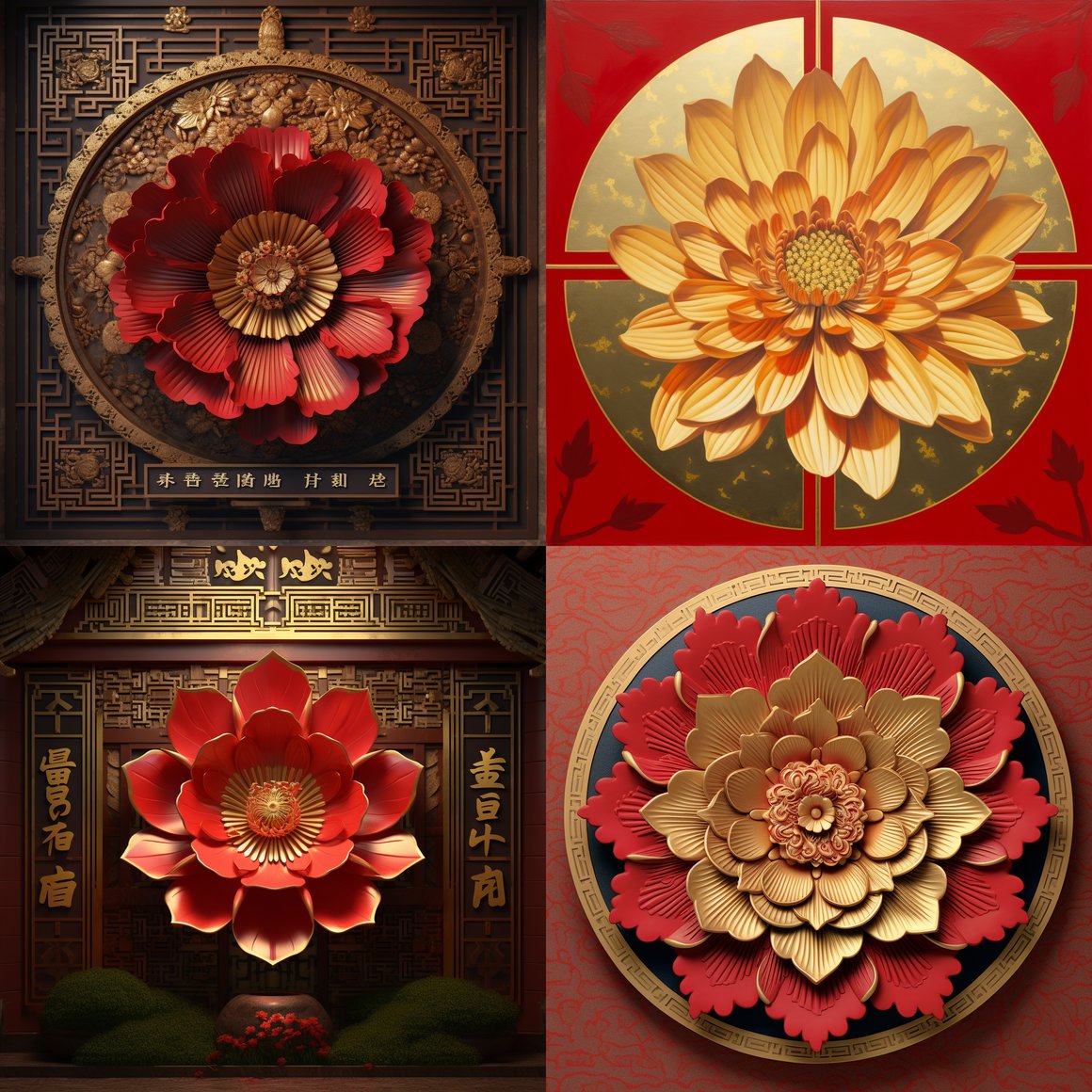 Chinese Party Inspired Floral Display - Version 5.1