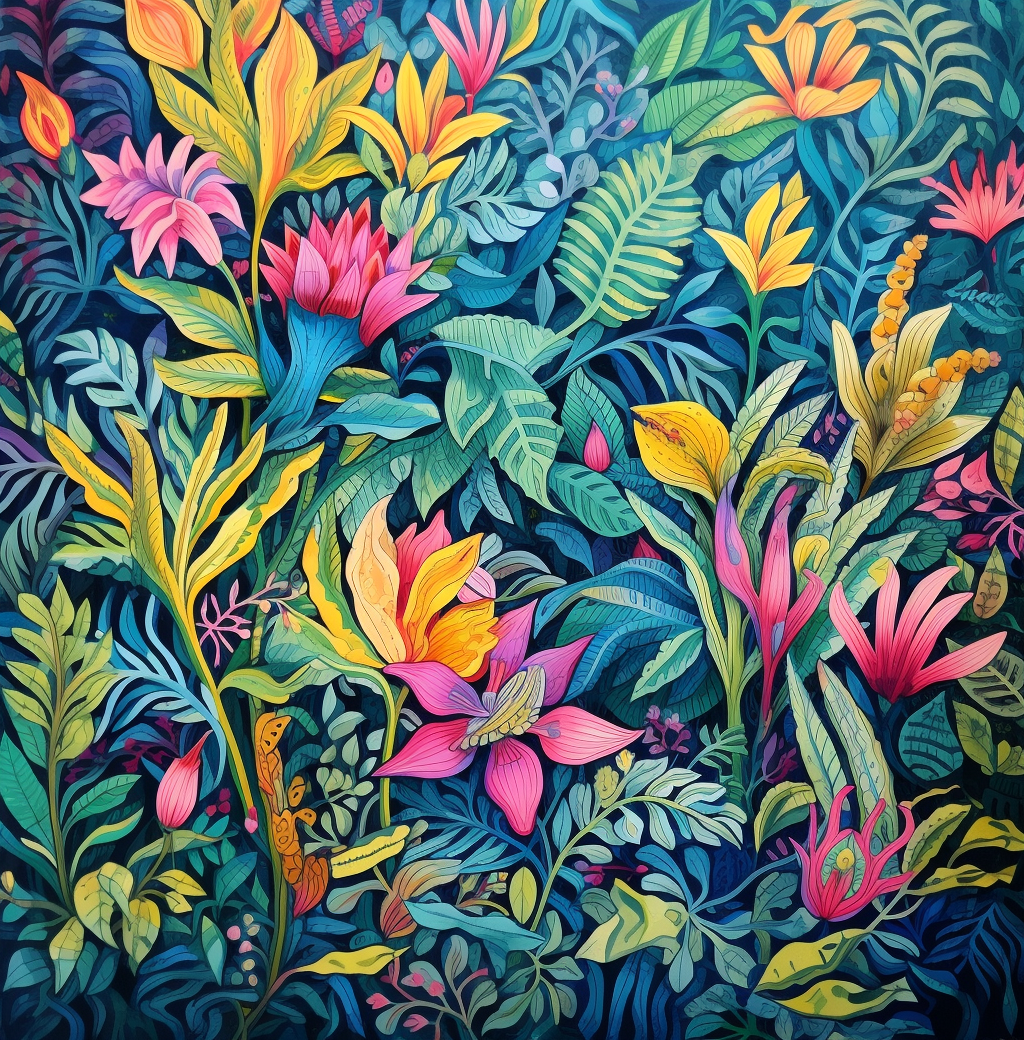 A Traverse through Abstract Foliage Artwork