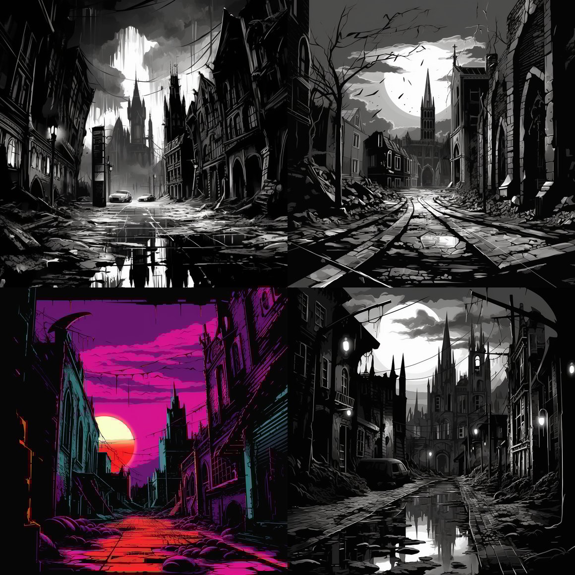 A Triptych Journey Through Old Town