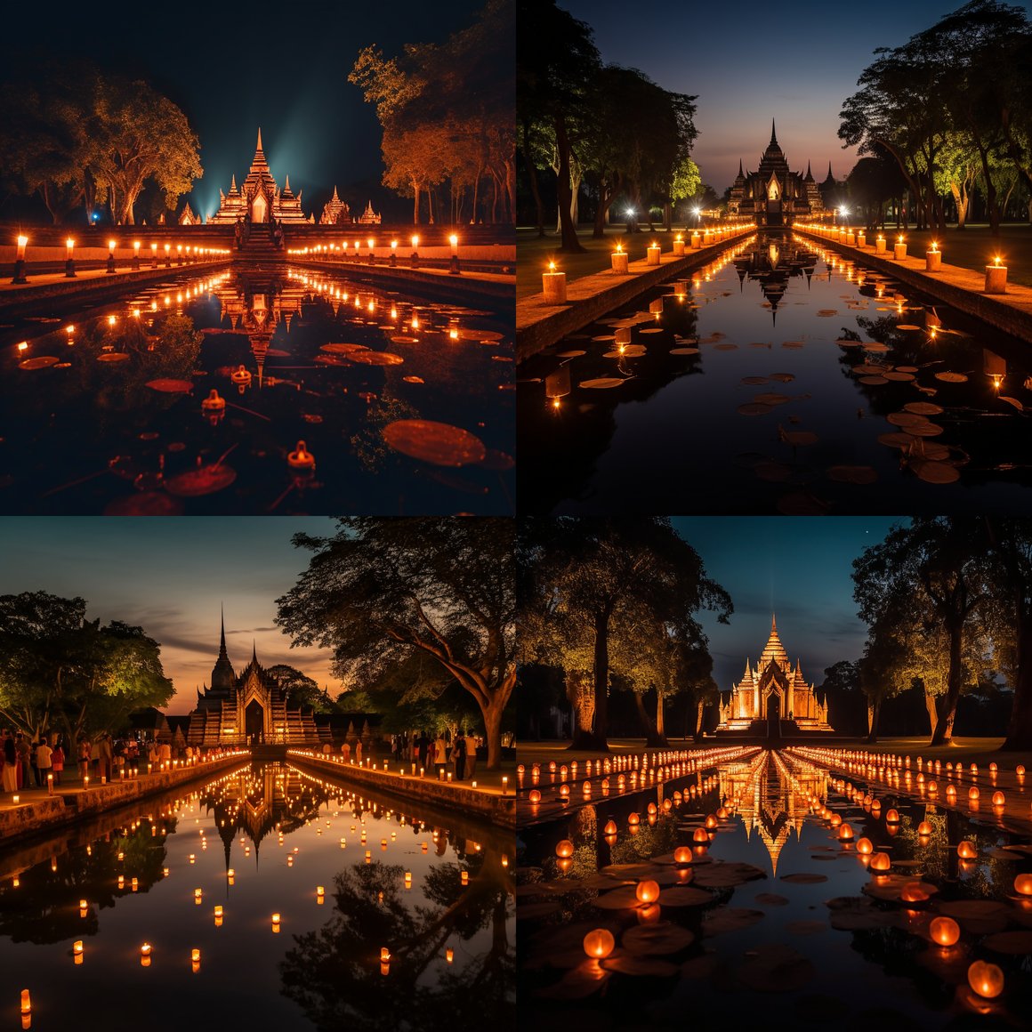 Sukhothai Temple: A Fiery Nighttime Odyssey