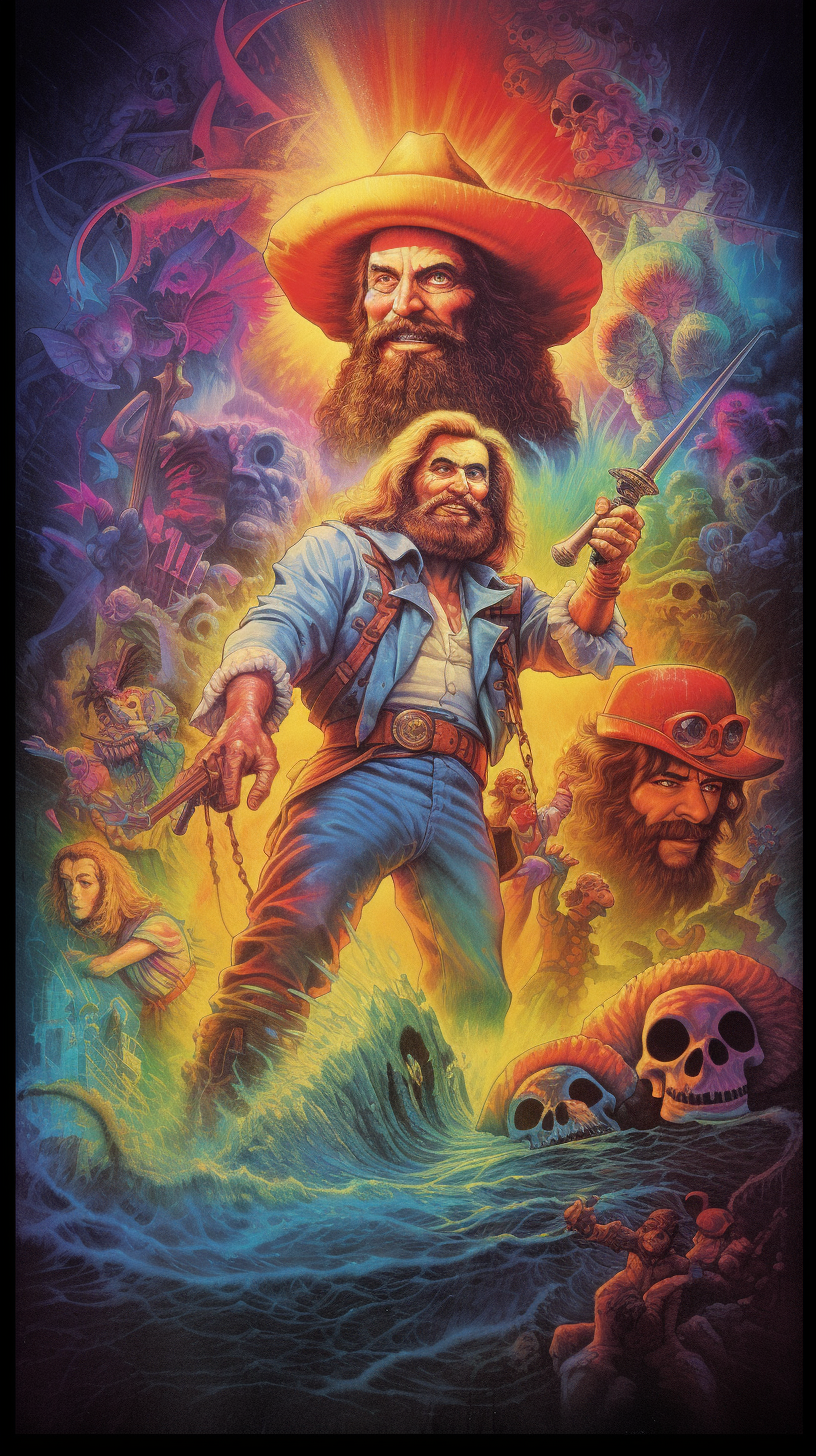 Retro 'LeChuck's Revenge' Video Game Poster Art Analysis