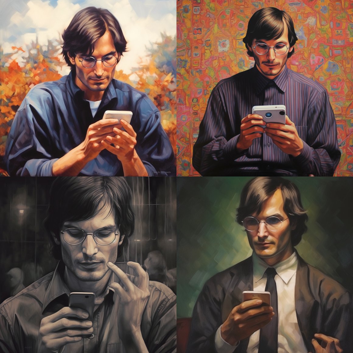 A Surreal Snapshot of Young Steve Jobs Utilizing a Samsung