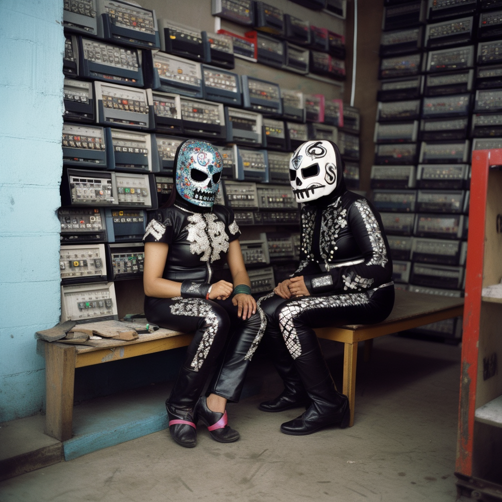 Retro Synth-Wrestlers: Mexican Luchador Women of the 80s