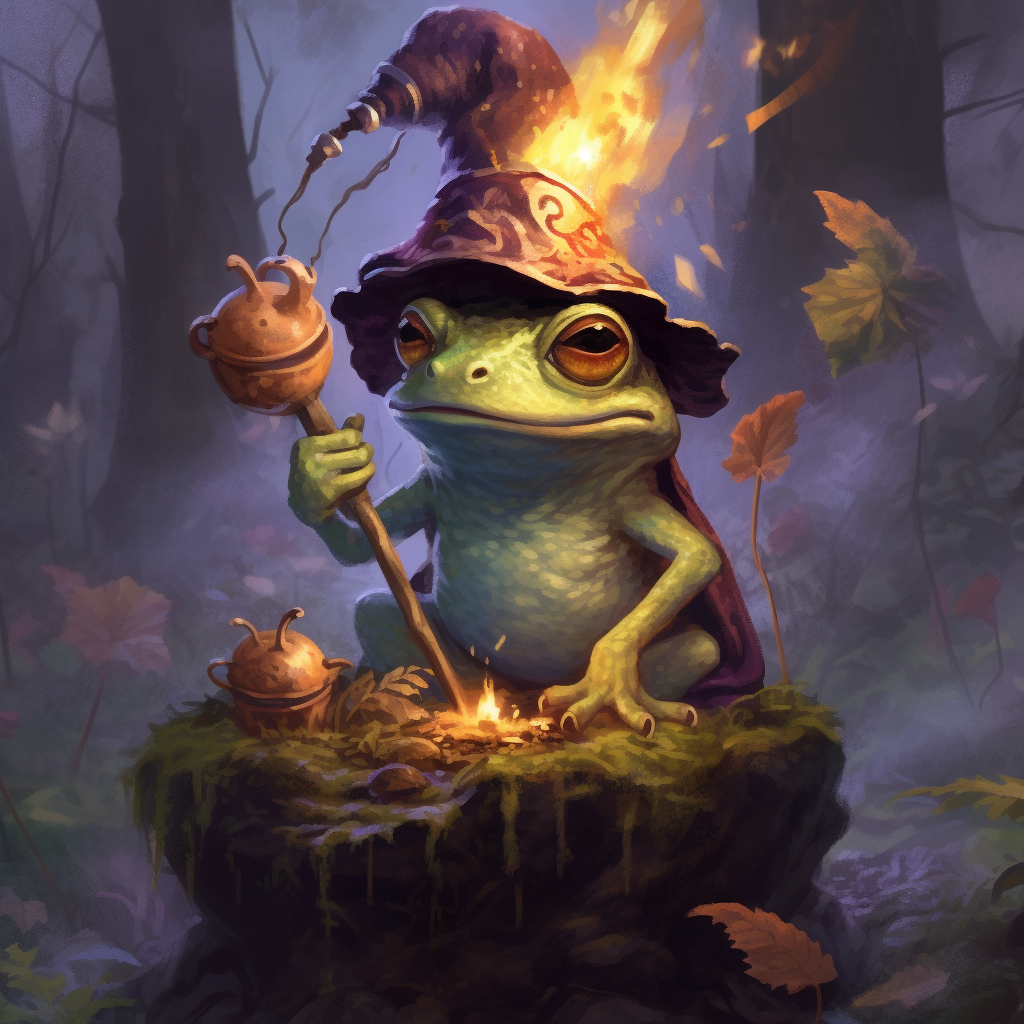 Chronicles of the Wizard Frog in the Mushroom Forest