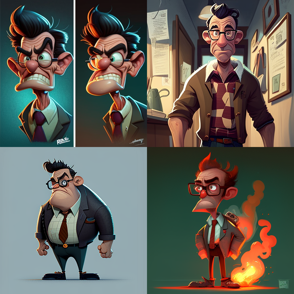 Detailed Cartoon Transformation of Late Night Host