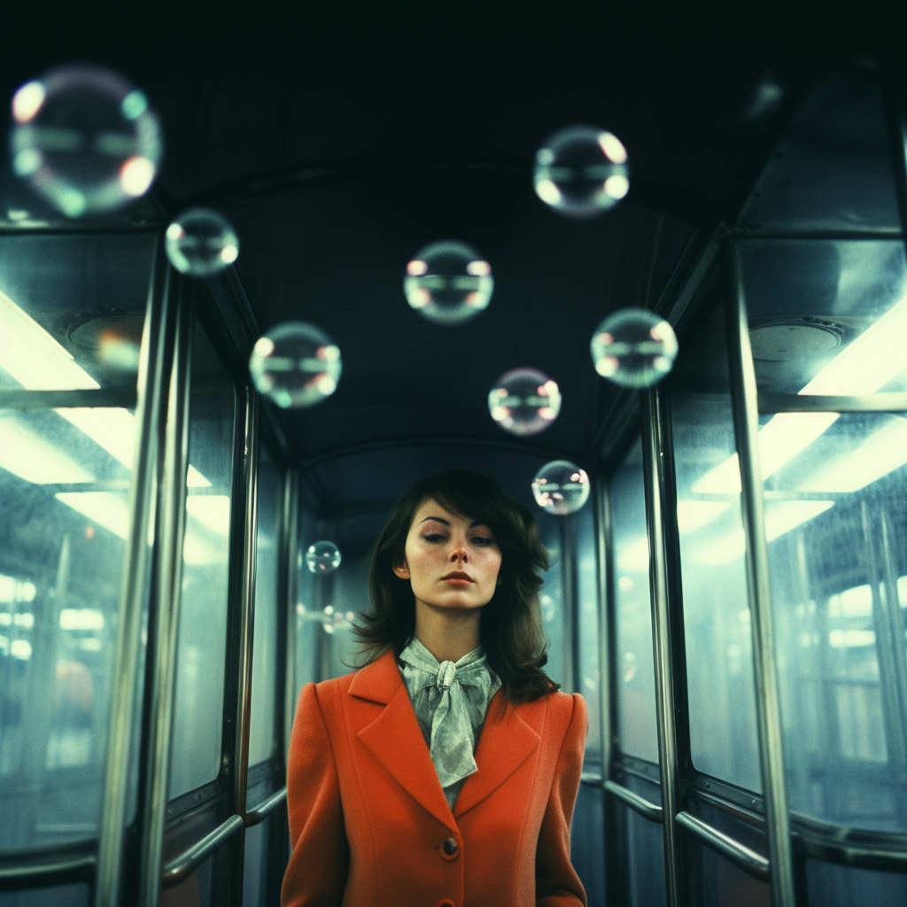 Subway Time Warp: A Retro Fashion Voyage