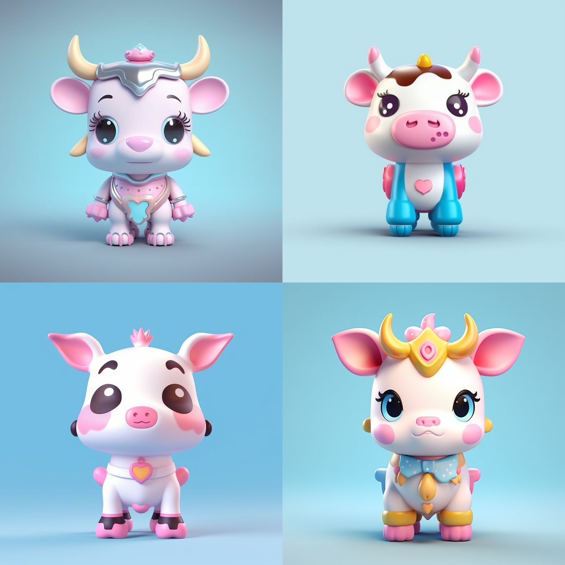 A Pastel Color Blind Box Toy 3D Render Journey