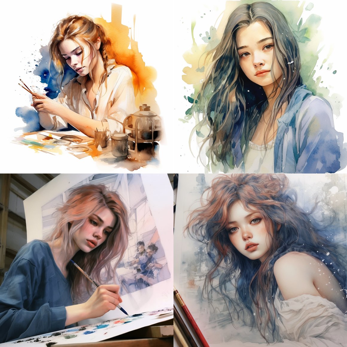 Artist's Reflection: A Watercolor Journey