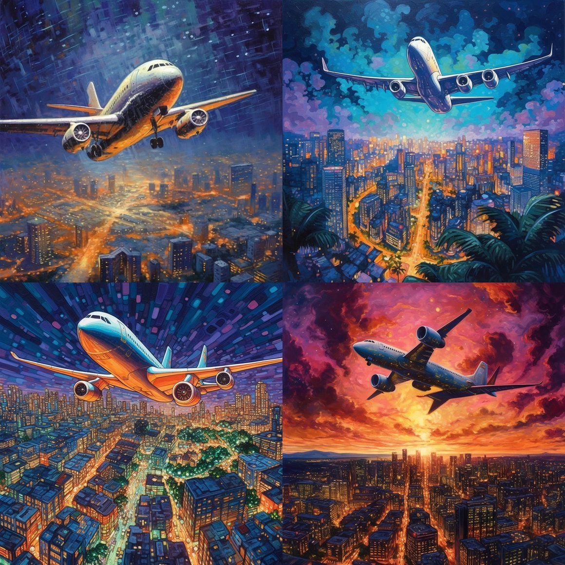 Midnight Flight: Majestic Airbus380 Over City Lights