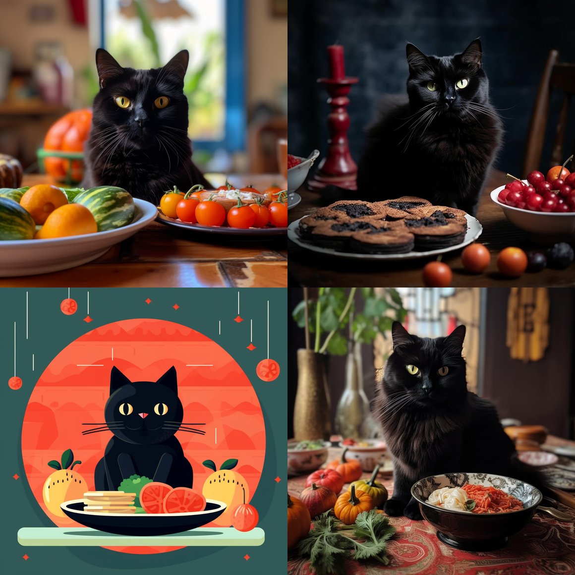 Midnight Feast: A Black Cat's Celebration
