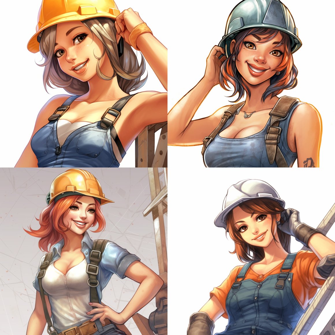 Anime Belle: The Construction Worker Pin-Up
