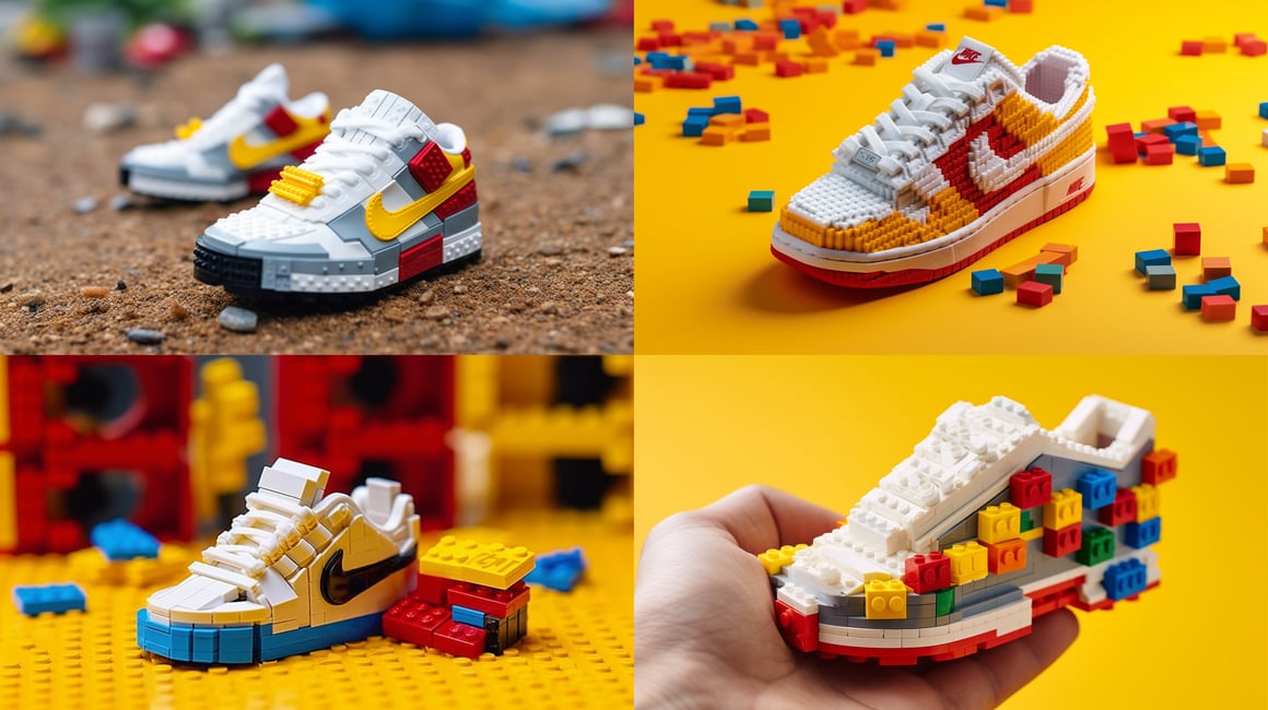 Summer 2024 Kith's Nike Lego Shoe Collaboration - A Detailed 35mm Fashion Photography Review
