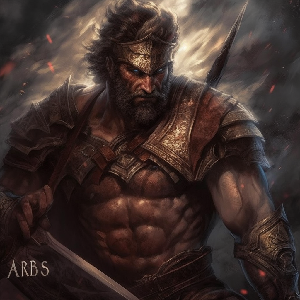 Ares's Mid-War Expedition: A Pre-Raphaelite Visual Journey