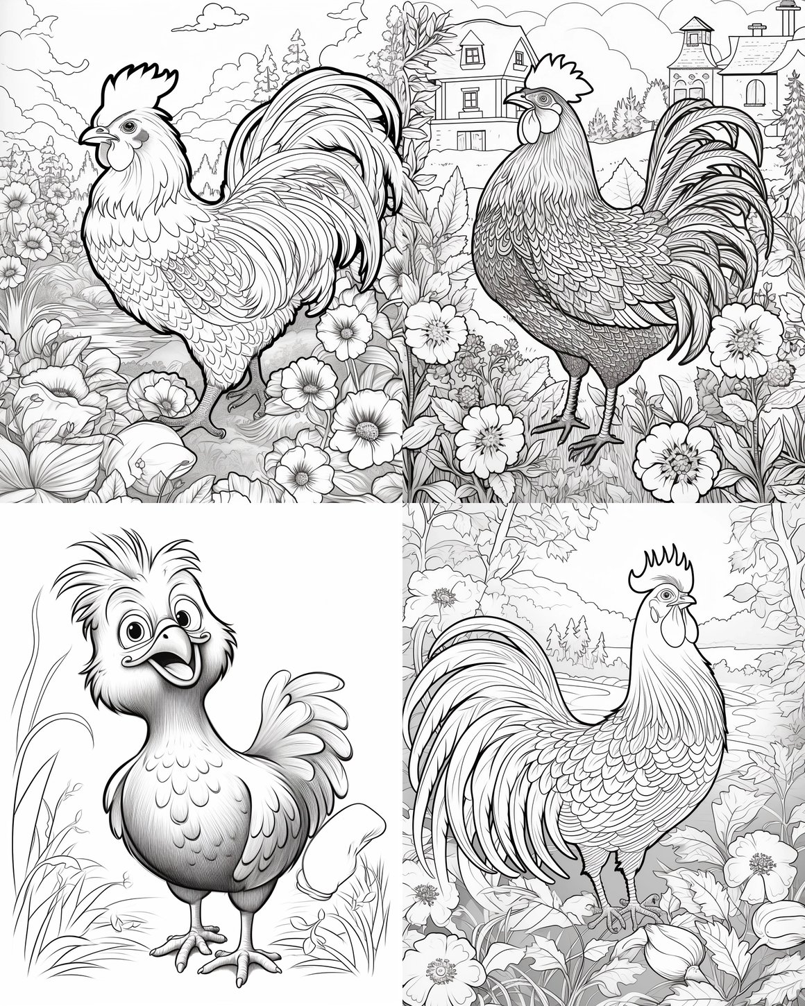 Mid-trip Coloring Break: Delightful Chicken Adventure