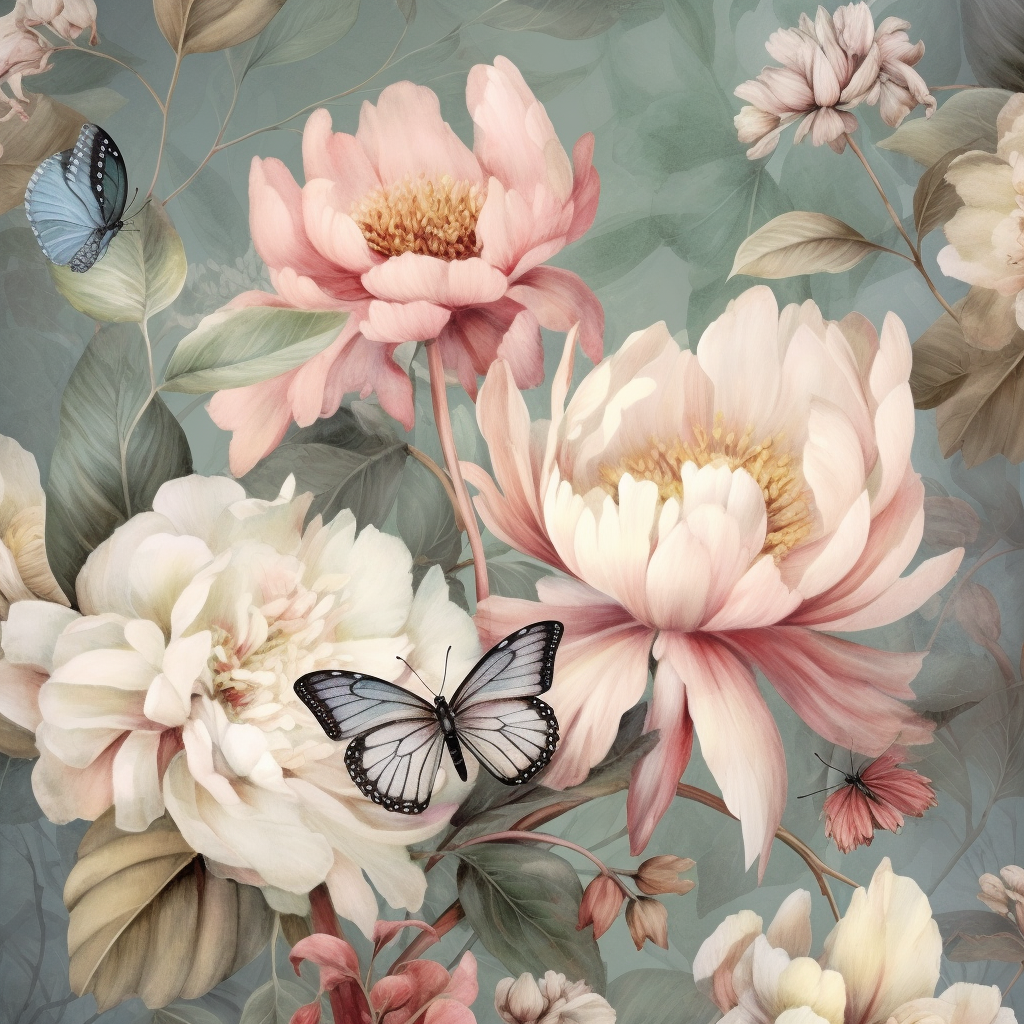 Subtle Floral Symphony: A Mid-Journey Explore