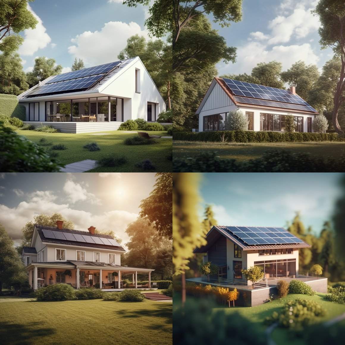 Midday Solar Panel Showcase: Version 5 - 8K Realistic Image