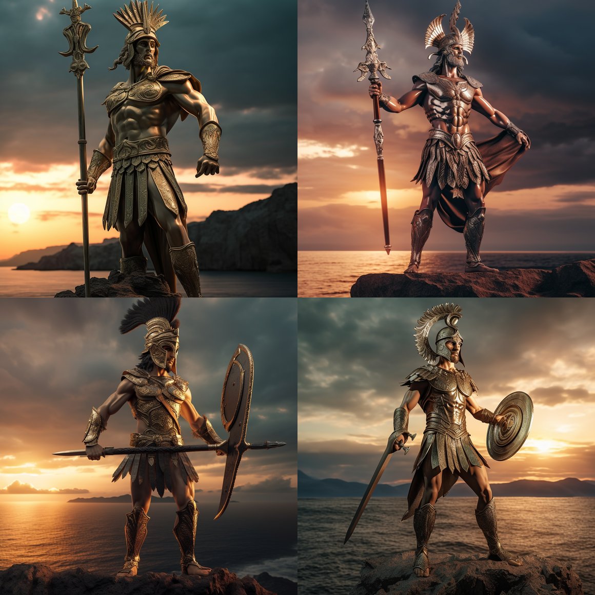 Mid-Journey Portrait in Majestic Olympus Armor - An Unreal Engine 8K Cinematic