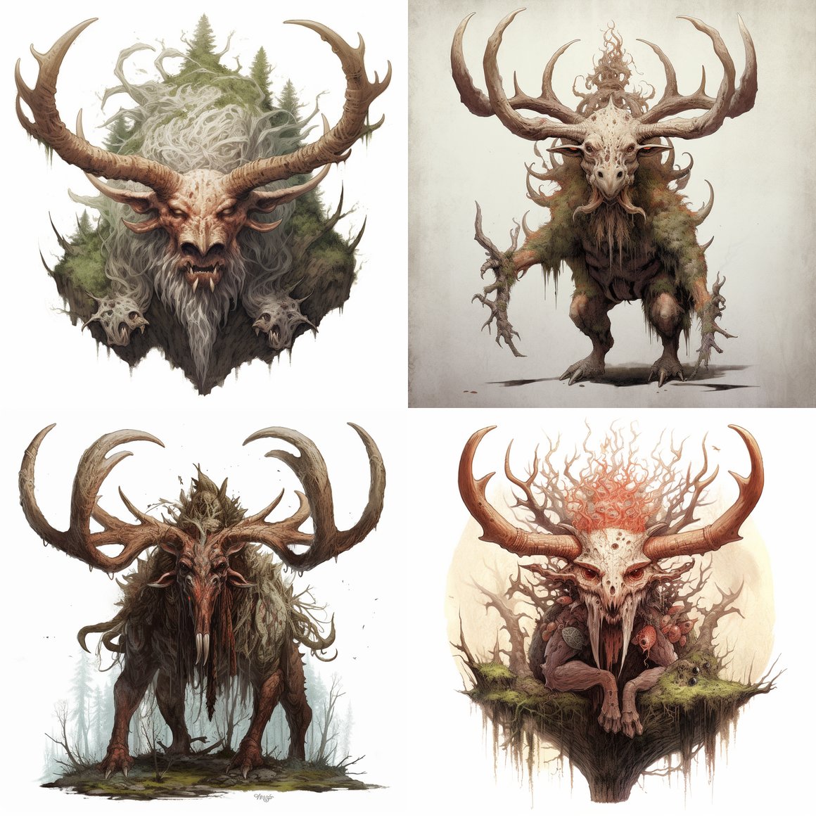 Chimeric Forest Beast: The Octolimbed Antlered Tusklore