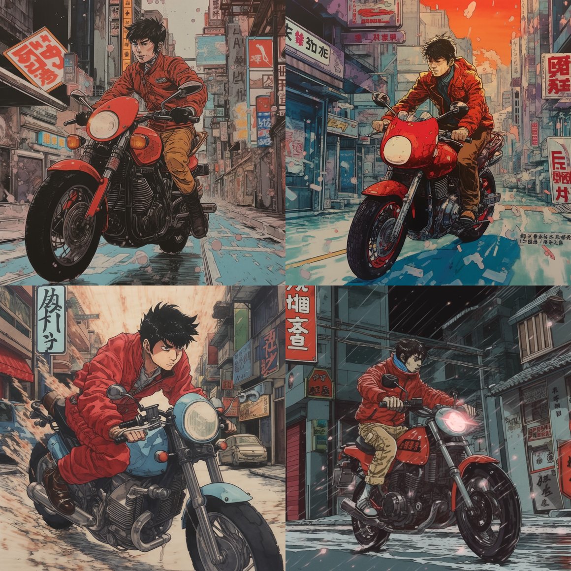 Neo Tokyo Nights: A Ukiyo-e Journey with Kaneda